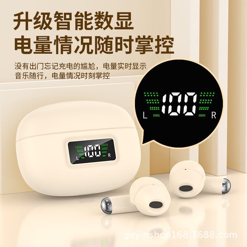2025 Huaqiangbei Open Ear Noise Cancelling Y3a Bluetooth Headphones Digital Display Ultra-long Battery Life Wireless Bluetooth Headphones