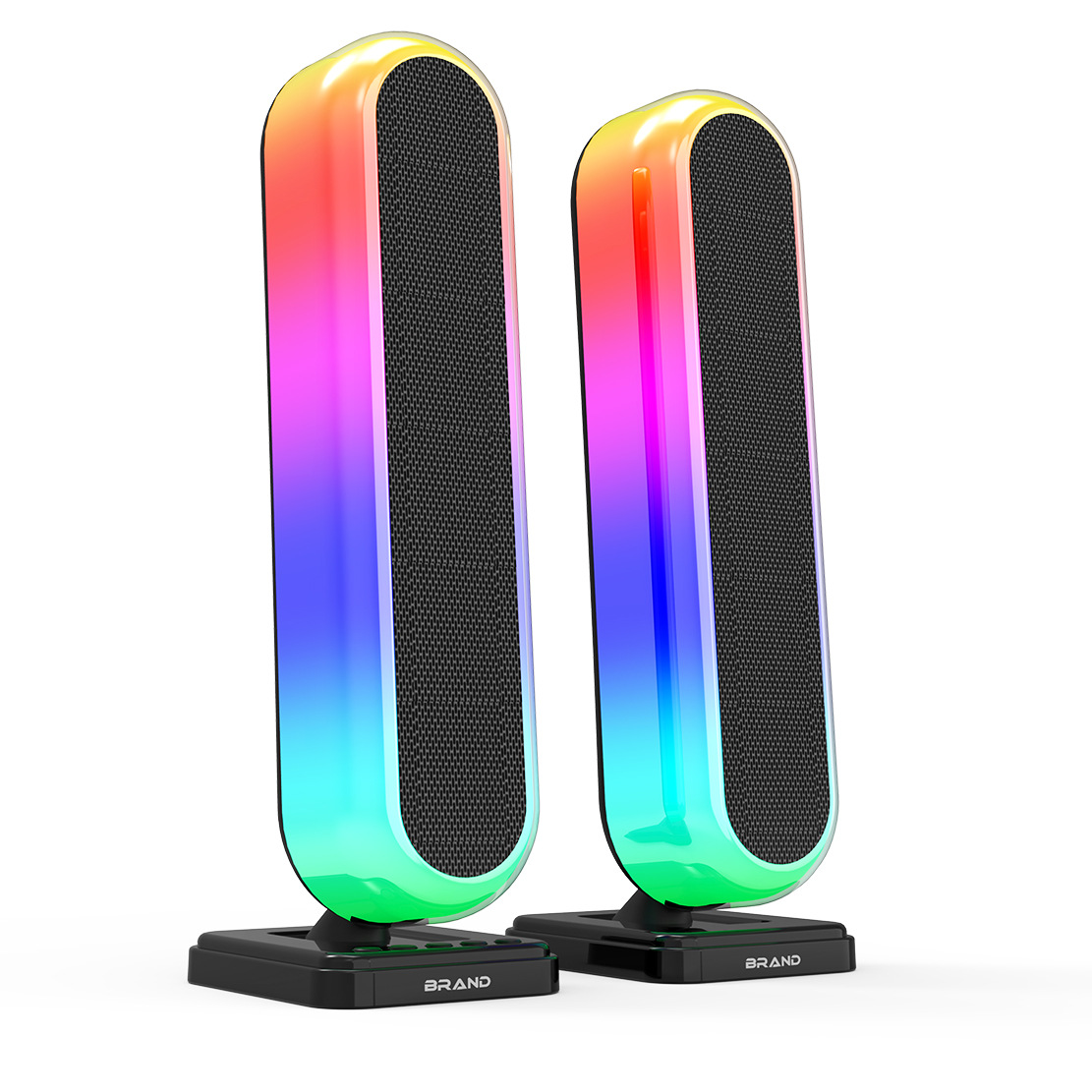 2.0 computer audio, 20W high power, can be equipped with adapter, RGB wired desktop speaker, Bluetooth 5.3 stereo
