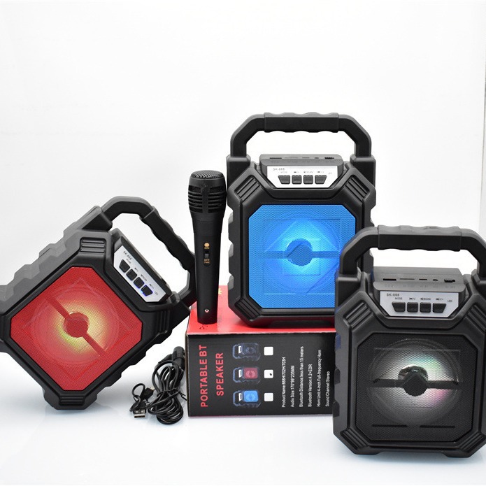 668 portable outdoor square dance Bluetooth audio pluggable card subwoofer wireless Bluetooth speaker