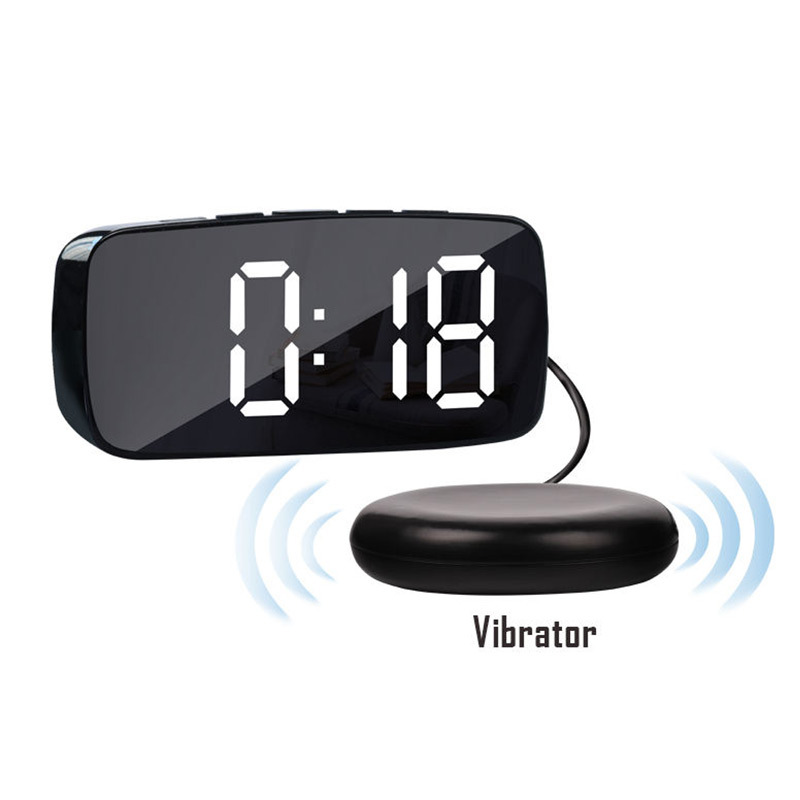 Multi-function LED Vibration Alarm Clock USB Charging Clock Vibrating Clock for Deaf Vibration Electronic Alarm Clock