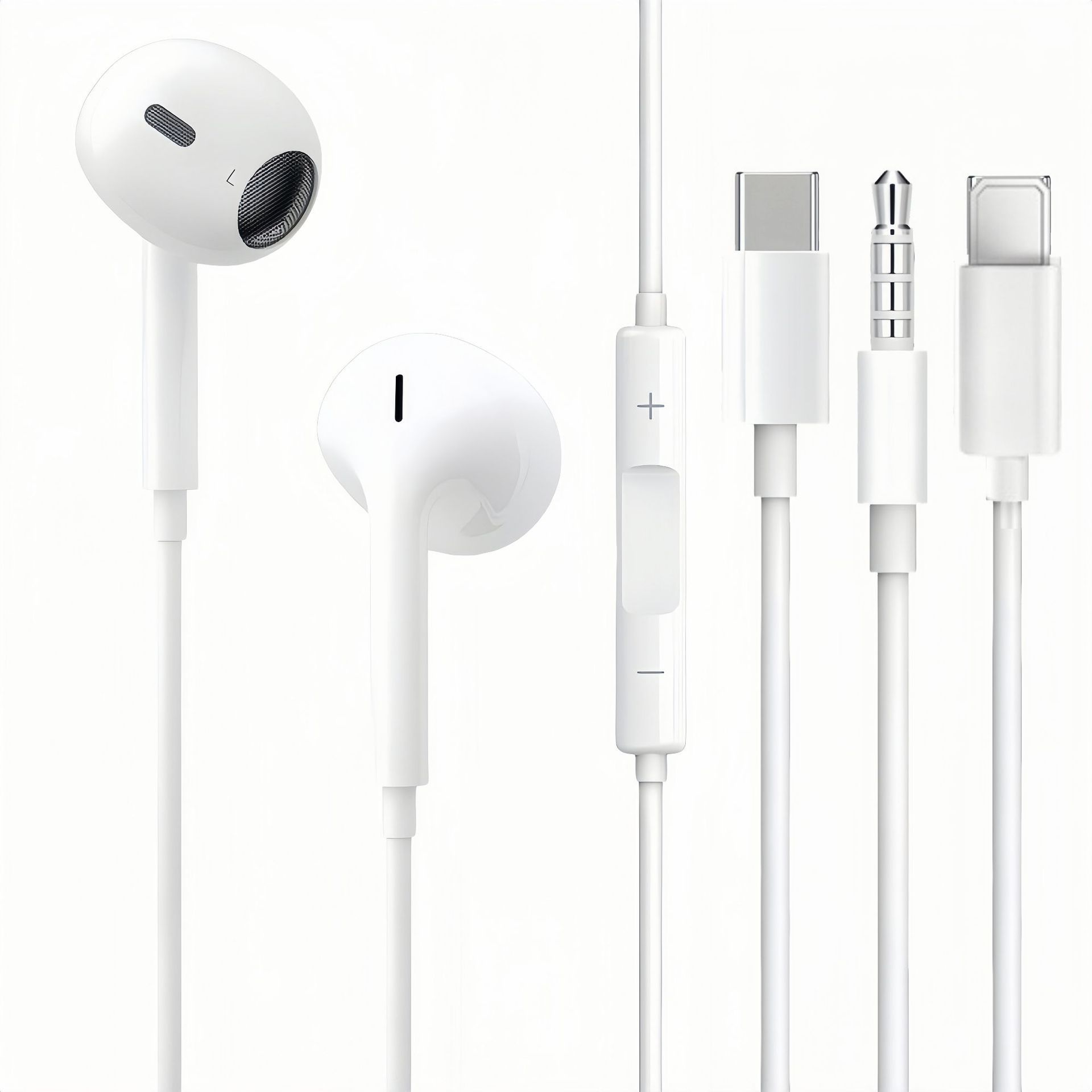 Compatible with Apple Wired 7/X/11/12/13/15 Earphones Wired Bluetooth Version with Mic Earphones
