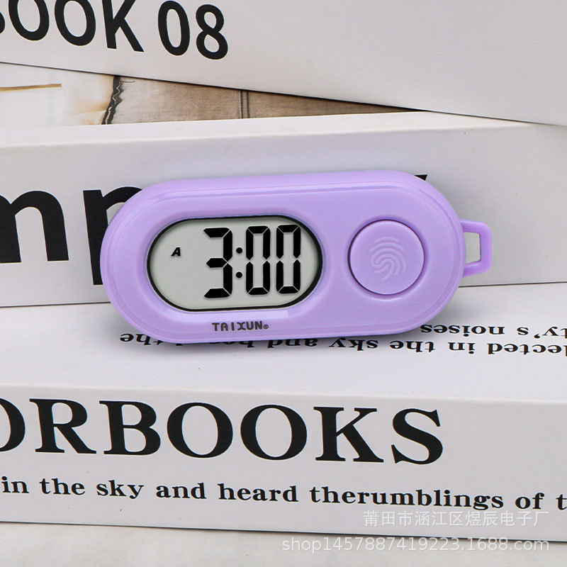 Mini Electronic Alarm Clock Student Learning Electronic Small Hanging Watch Suitable for Outdoor Keychain Electronic Hanging Watch