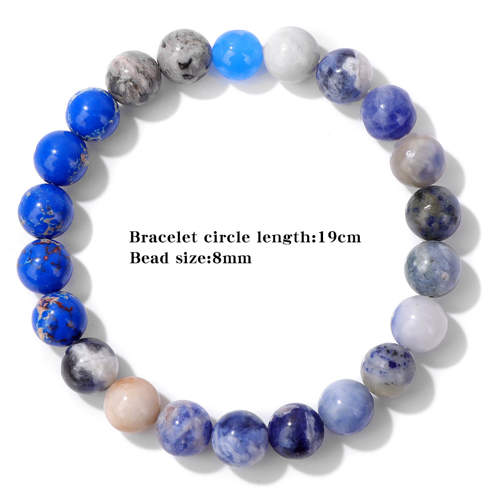 New solar system eight planets artificial stone elastic rope bead bracelet unisex gift bracelet accessory