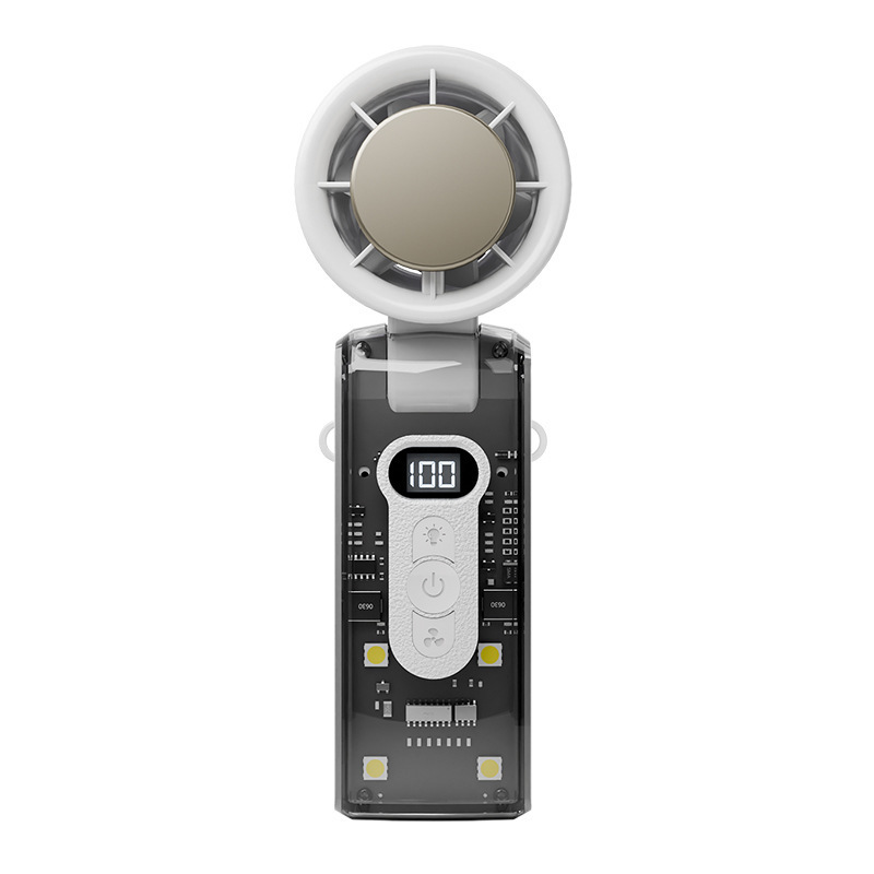 Ice Mouse fan small handheld long battery life semiconductor ice compress tech feel transparent outdoor portable turbo small fan