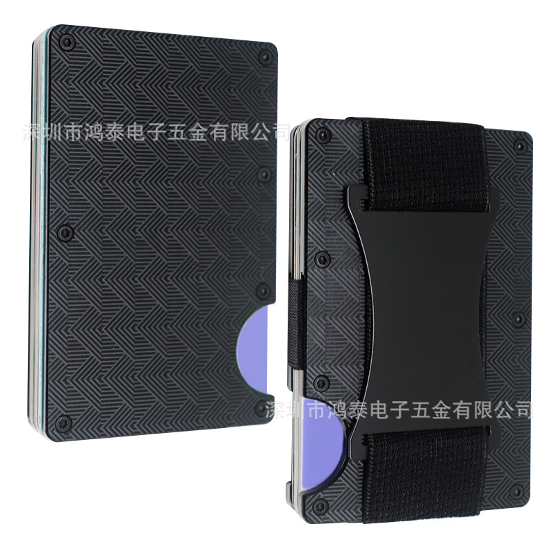 New Metal Card Holder Carbon Fiber Wallet Money Clip RFID Anti-Theft Blocking Technology