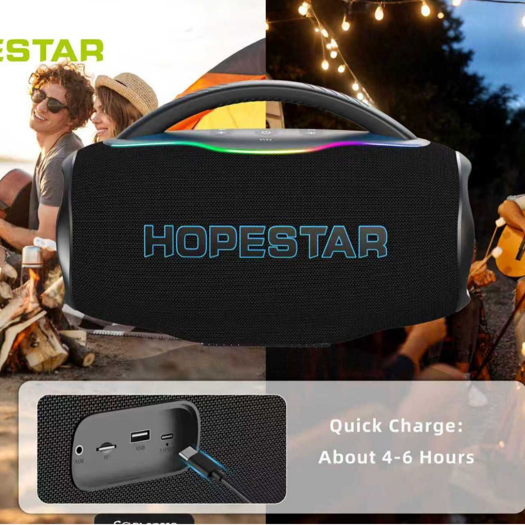 HOPESTAR H89 new high power Bluetooth speaker super heavy bass subwoofer audio with microphone outdoor loud volume
