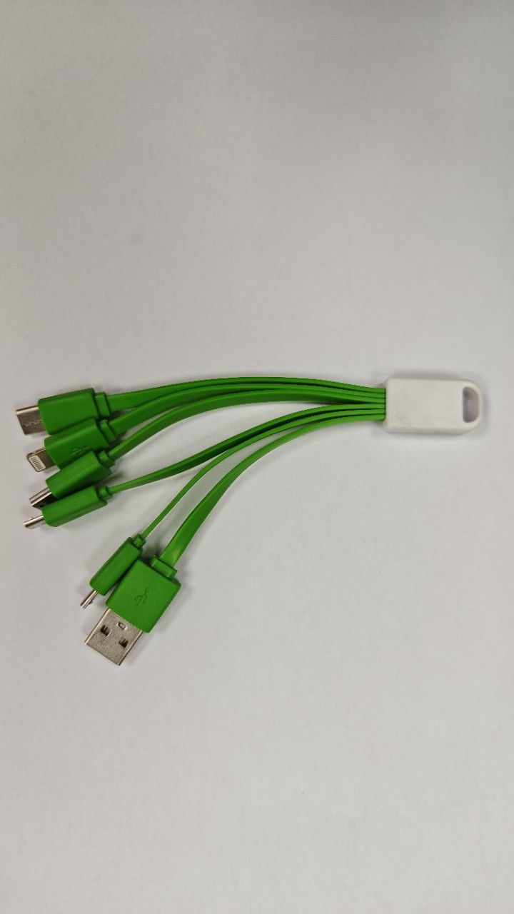 6-in-1 keychain data cable mini Android type-c multi-functional six-in-one charging cable gift