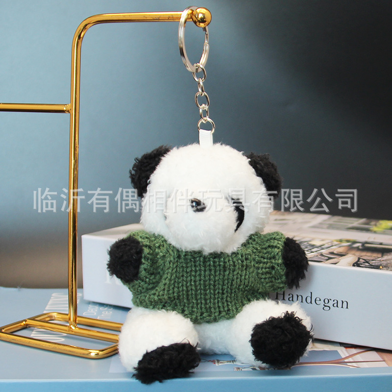 Pilot giant panda pendant panda keychain plush toy backpack charm gift print name custom LOGO