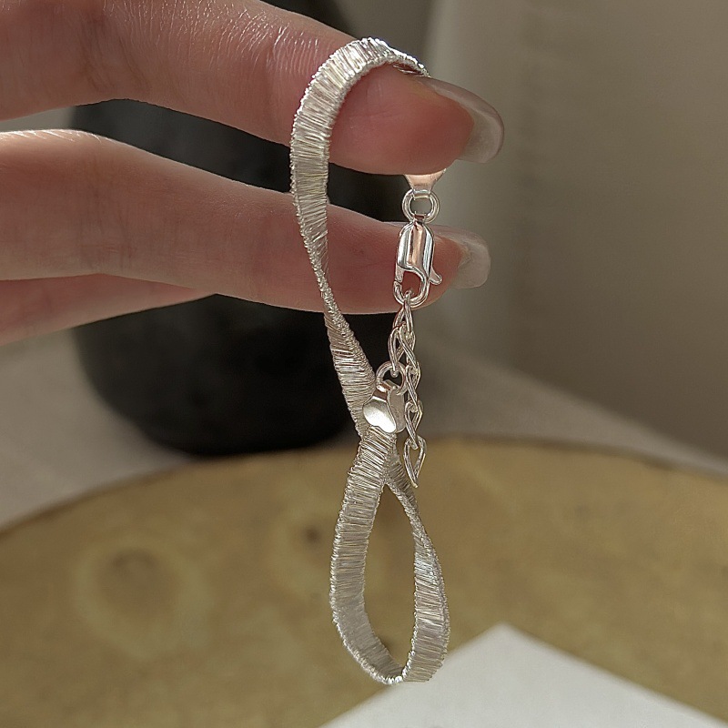 S925 sterling silver woven Italian flash bracelet jewelry
