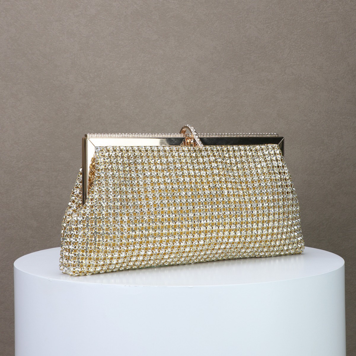 2026 Evening Bag Pure Handmade Rhinestone Button Evening Bag Clutch Banquet Bag Diamond Evening Bag