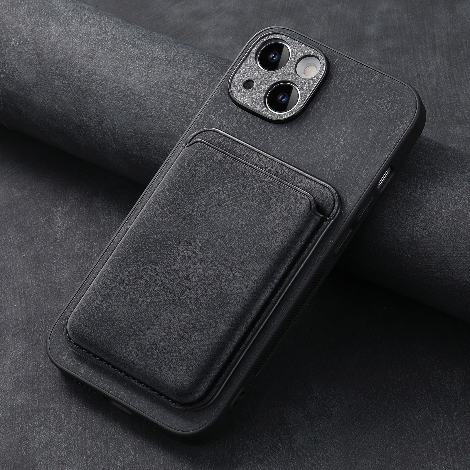 For iPhone 18 magnetic Magsafe phone case solid color precision hole Apple 18 Pro card case magnetic protective case