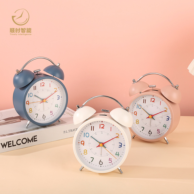 New early education simple bell alarm clock, middle school student wake-up alarm special children student bed