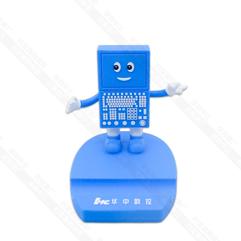 Custom Cartoon Phone Stand Cute 3D Figure Design Corporate Gift PVC Soft Rubber Lazy Stand