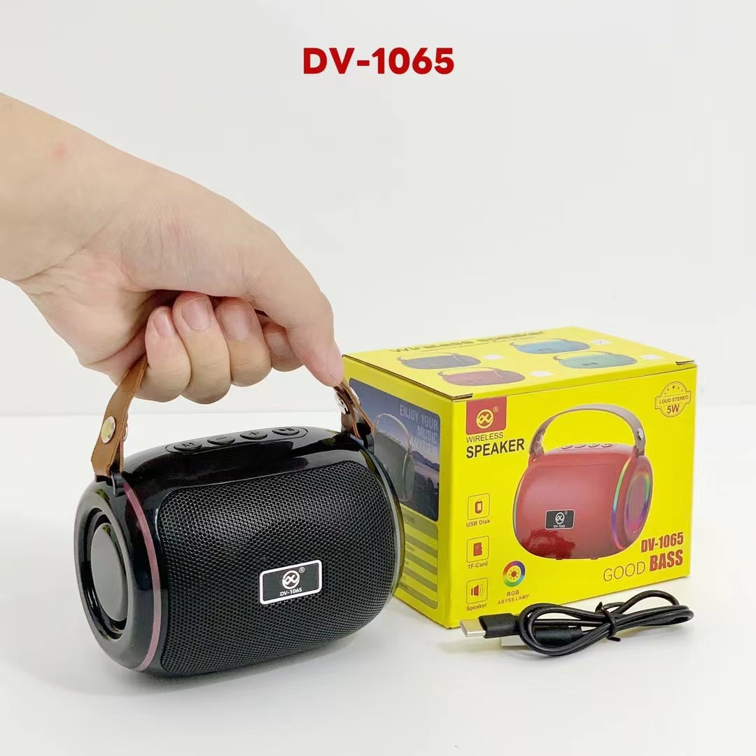 DV-1065 Small Round Barrel Bluetooth Speaker Portable Card Mini Sound Gift Subwoofer