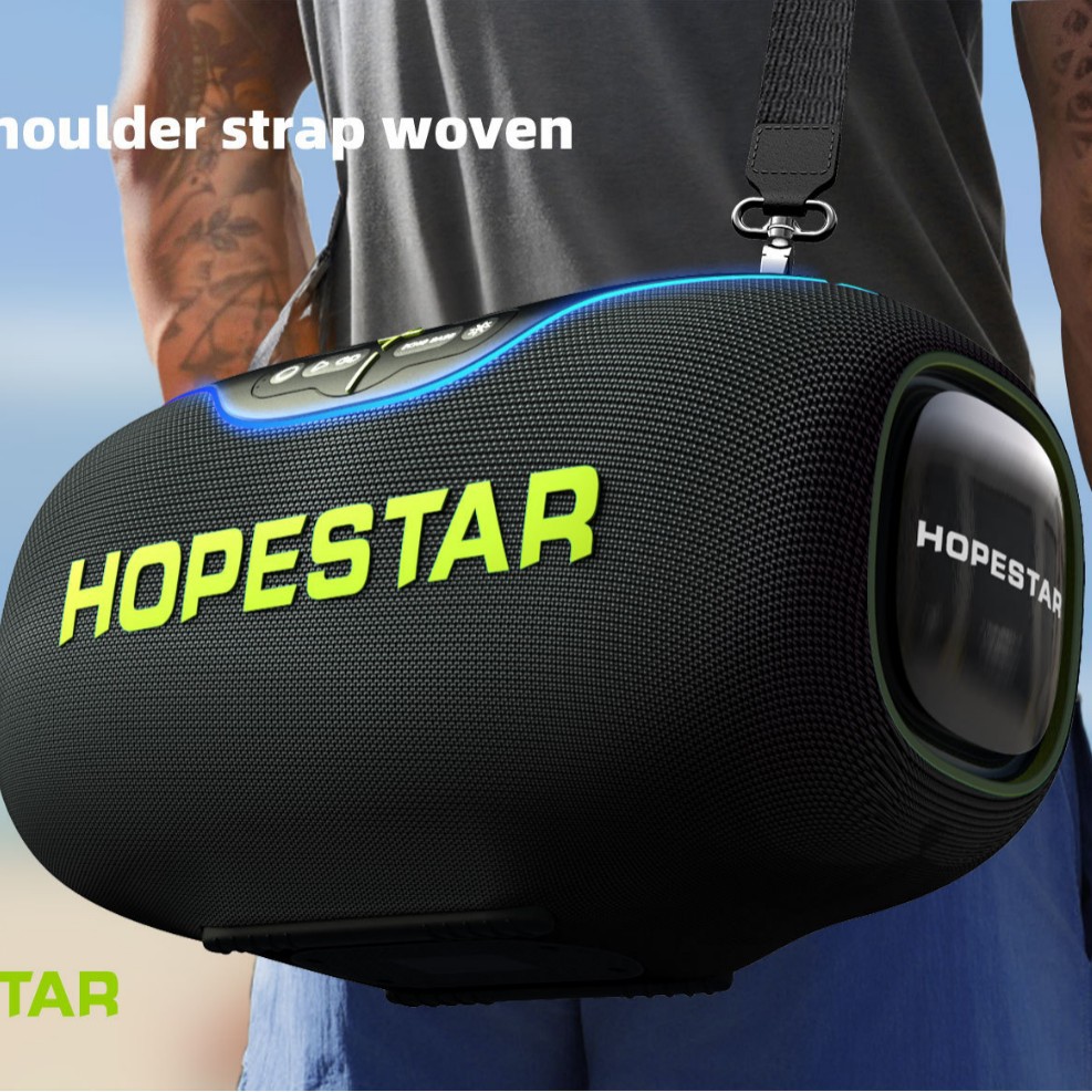 High power 350W outdoor portable K song聚合 Bluetooth speaker heavy bass waterproof dual mic