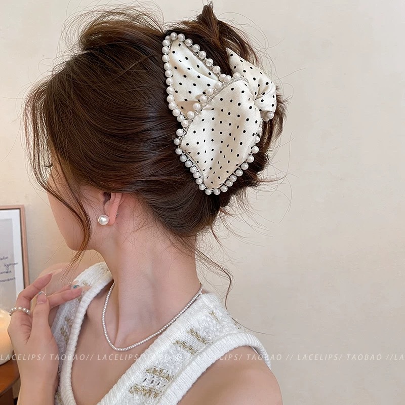 Summer new lace triangle claw clip large hair clip for women full back of head bun shark clip hair accessory