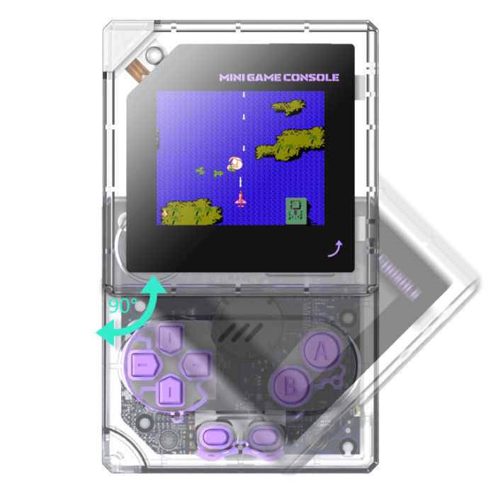Rotatable Screen Handheld Game Console Pendant Mini Game Console