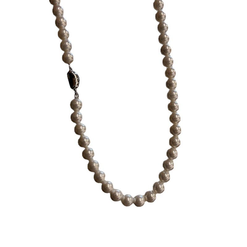 fever autumn winter natural freshwater pearl necklace women's niche neck chain sweater chain short