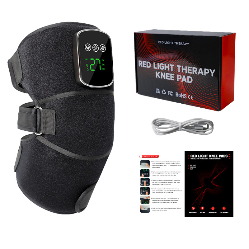 Massage Knee Protector 44 Three-Core LED Beads Infrared Physiotherapy Home Portable Red Light Massage Knee Protector