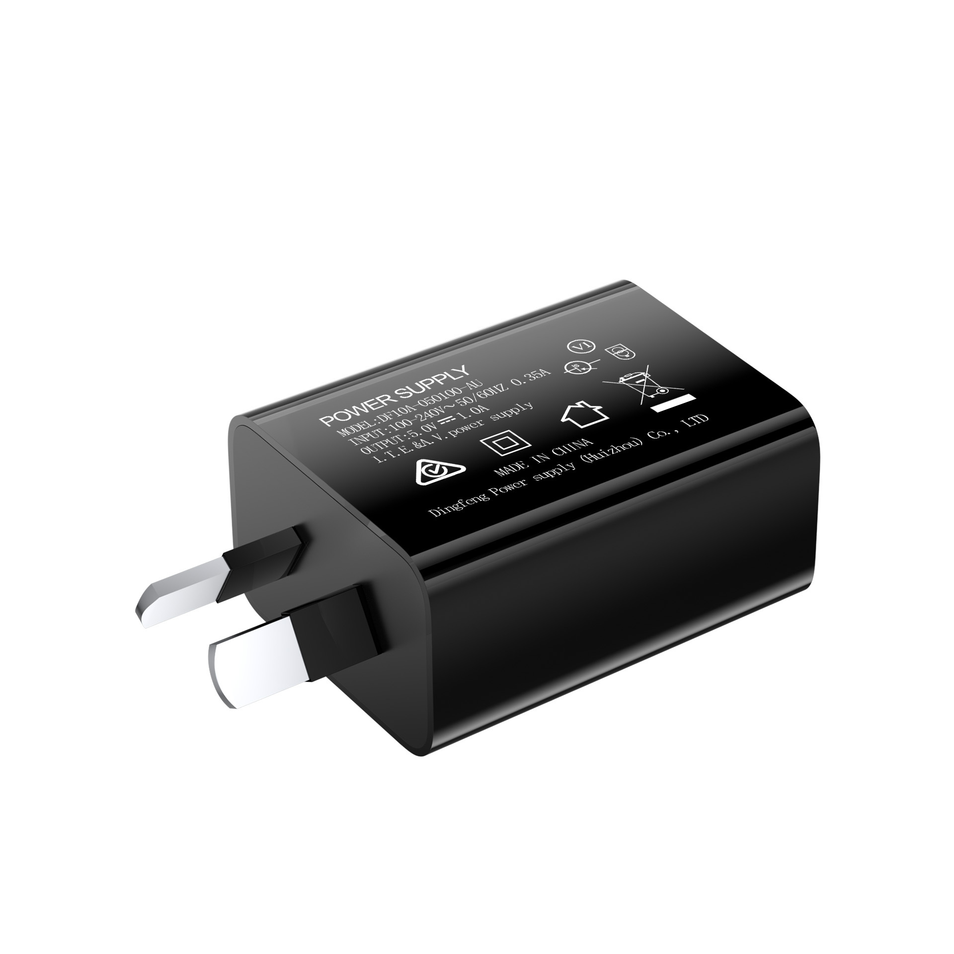 5V1A AU plug charger SAA/RCM certified power adapter 5V1A small appliance desk lamp charging head