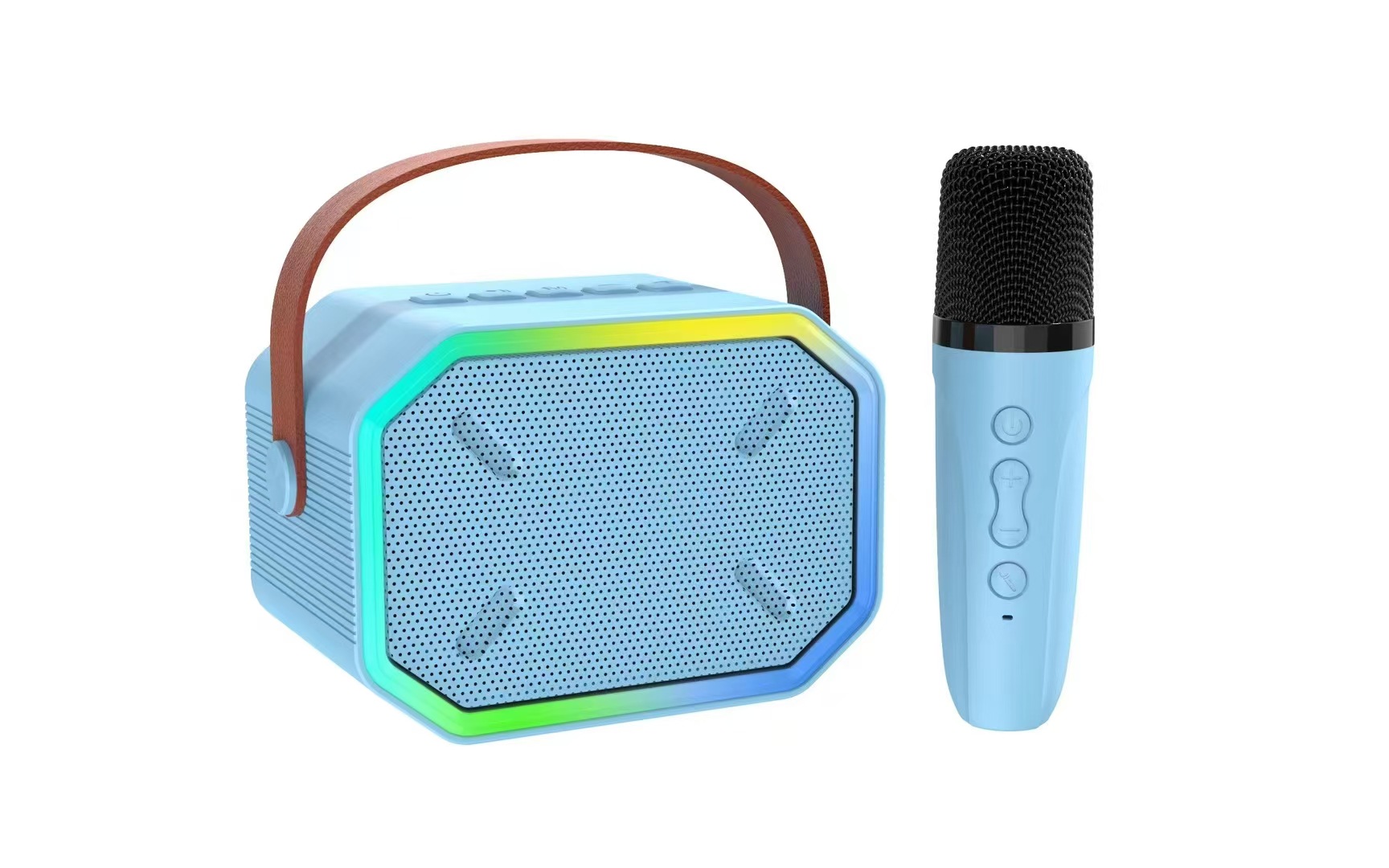 Custom Colorful Bluetooth Audio Home Wireless K Song Microphone All-in-One Outdoor Portable Singing