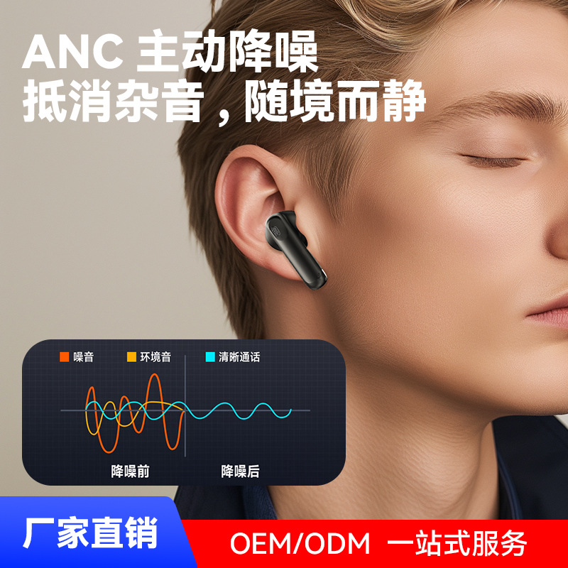 Color Screen Wireless Bluetooth Earphones Long Battery Life Noise Cancelling Digital Display Smart New Private Model