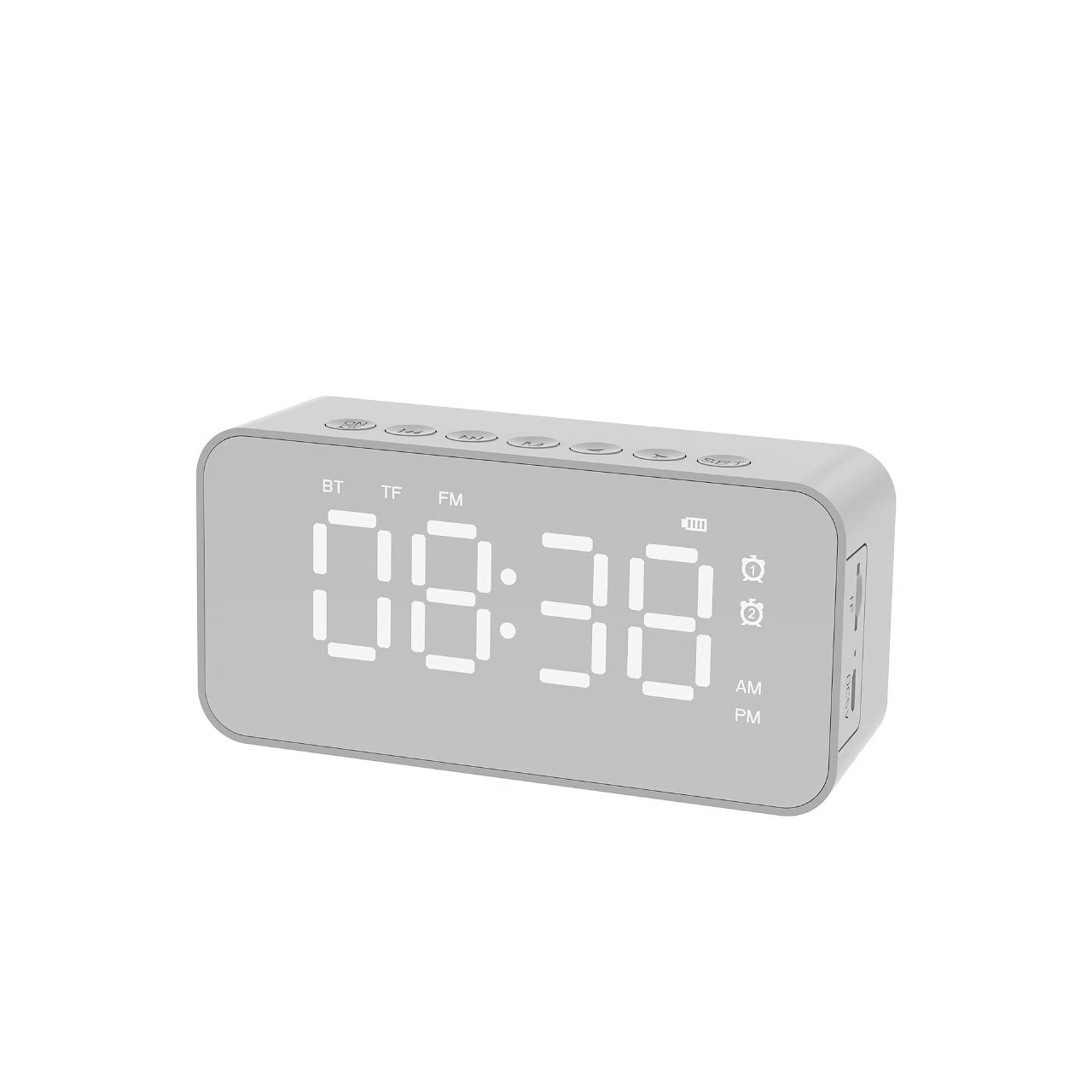 Clock speaker Bluetooth speaker gift clock alarm smart speaker heavy bass card desktop small speaker