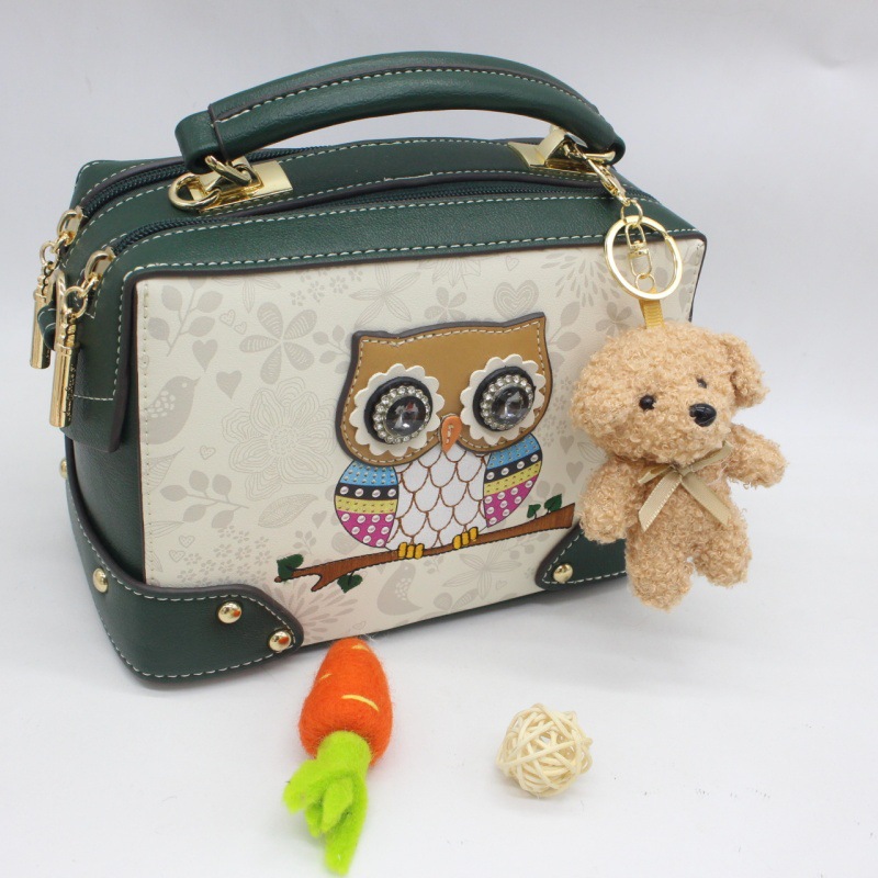 Cartoon Cute Curly Velvet Bow Tie Bear Plush Keychain Bag Charm Clothes Shoes Decoration Throw Doll