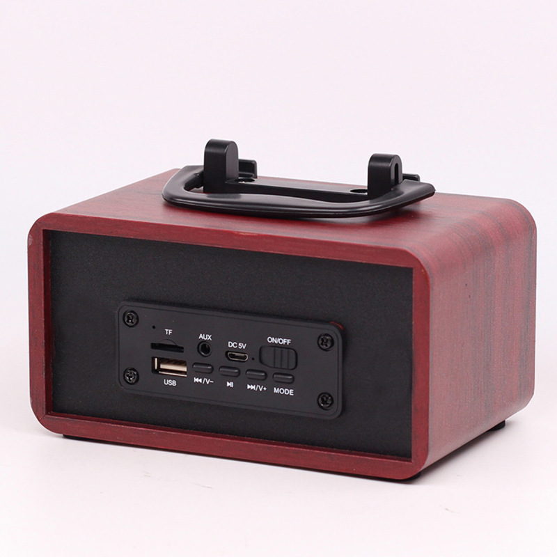 FT-4002 Bluetooth portable speaker subwoofer simple wooden speaker wireless mini Bluetooth speaker