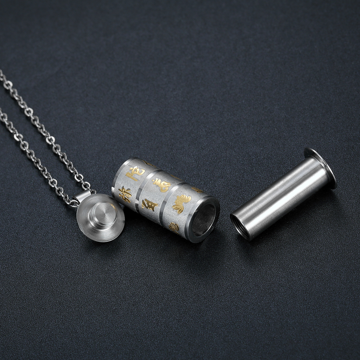 Accessory Openable Pendant Stainless Steel Necklace Men's and Women's Accessory Gift