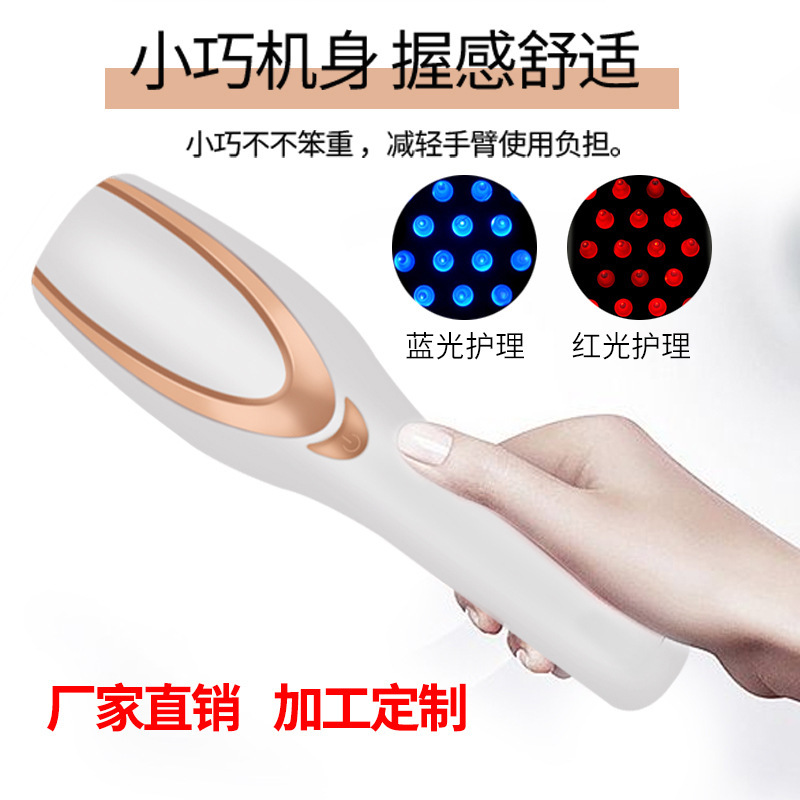 Hair Growth Comb Head Massager Anti-hair Loss Care Red Blue Light Meridian Hair Growth Electric Massage Comb Hair Care Comb Gift