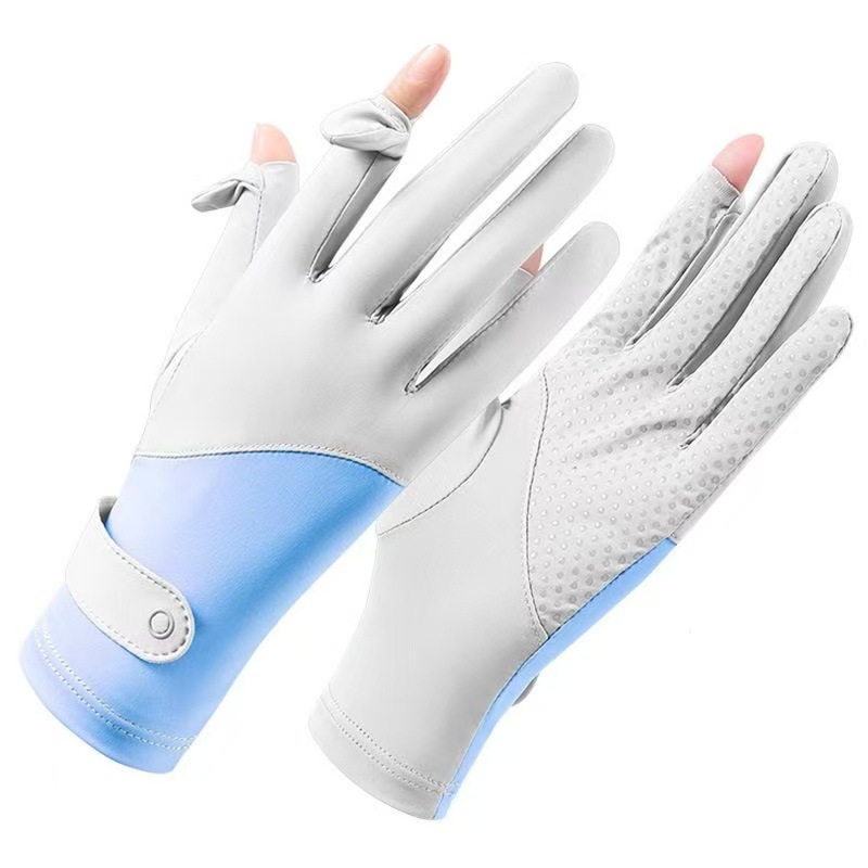 Women's Hiking Gloves for Outdoor Climbing, Sun Protection, Ice Silk, Cycling, Fitness, Non-Slip, Wear-Resistant