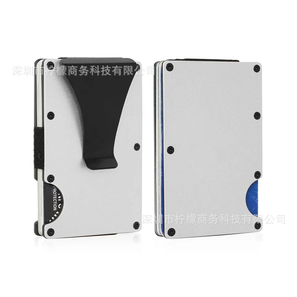 Exclusive Aluminum Alloy Metal Wallet RFID Anti-theft Card Holder Card Sleeve Ultra-thin Metal Money Clip
