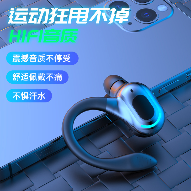 New Wireless Bluetooth Earphone 5.2 Long Standby Waterproof Heavy Bass Earphone Sports In-Ear Earphone