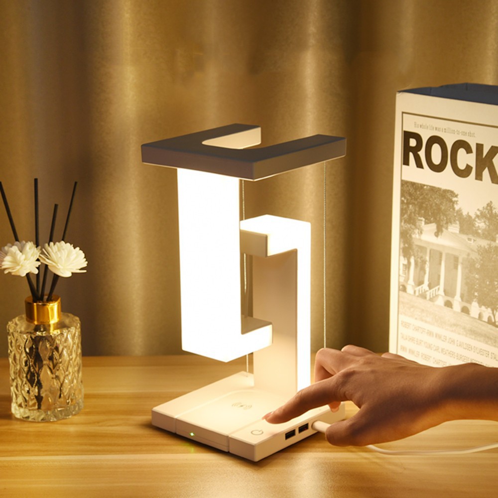 Suspension anti-gravity wireless charging desk lamp LED lamp mobile phone wireless charging function desk lamp home romantic ornament