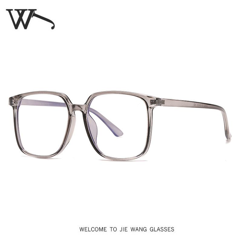 New Large Frame Plain Face Polygon Women Anti-Blue Light Flat Light Glasses Men Glasses Frame