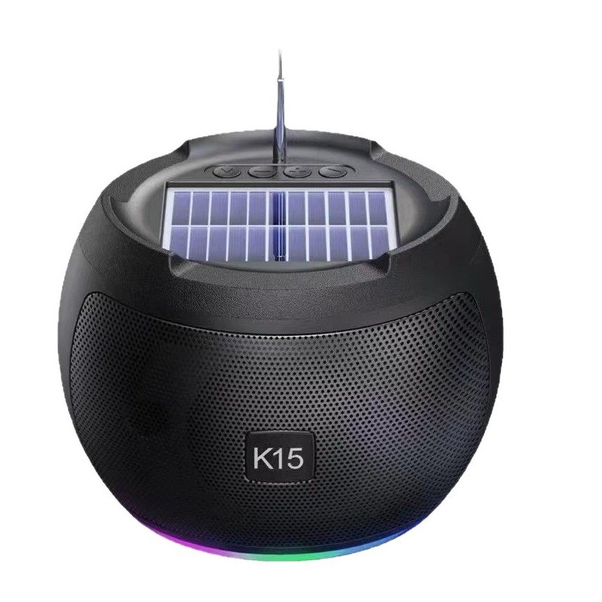 Round Ball Bluetooth Speaker Outdoor Radio Multifunctional Wireless Card Small Audio Solar Charging Bass