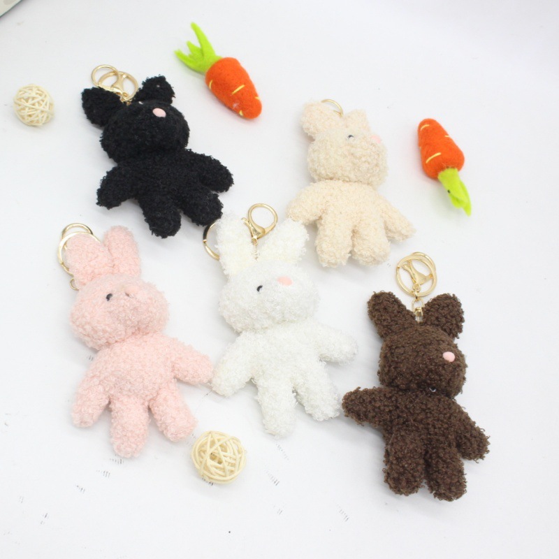 Cute Handmade Cartoon Plush Rabbit Children's Accessories Bag Charm Souvenir Doll