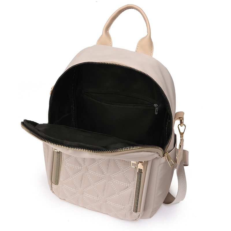 Diamond quilted stitch double-shoulder bag women 2025 new women's backpack large capacity water-resistant travel backpack