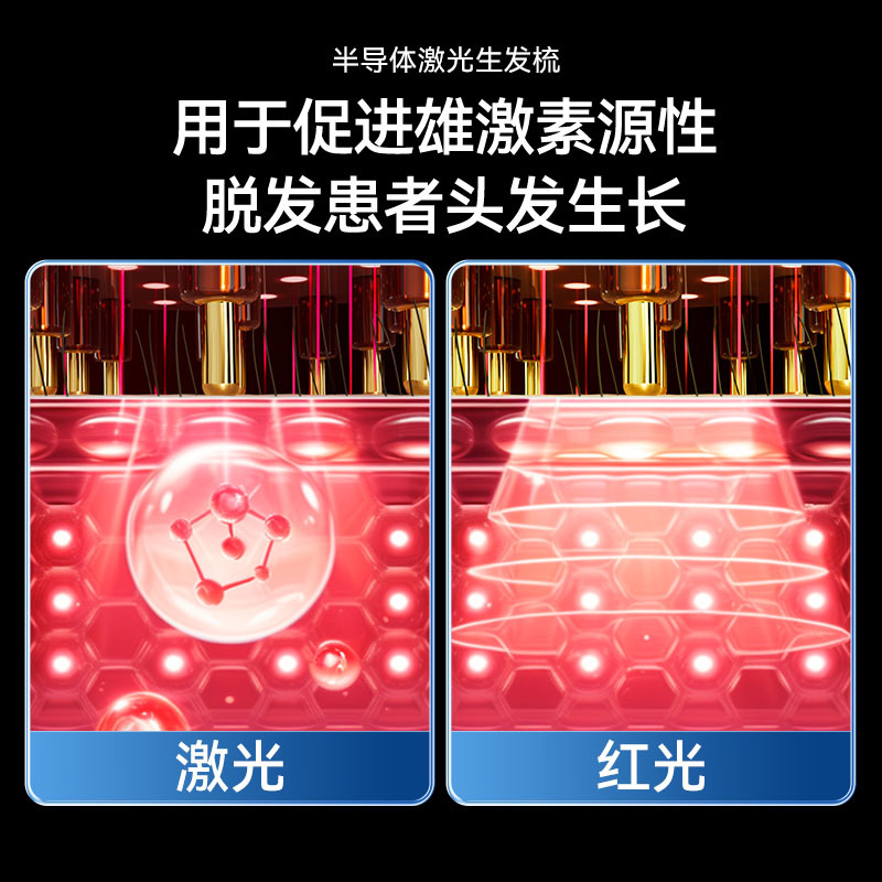Lescolton laser red light hair essence导入 comb massage comb electric massage instrument scalp essence导入 comb