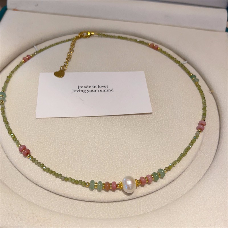 New Chinese Style Amethyst Freshwater Pearl Necklace Amethyst Li Fire Crystal Ball Pendant Choker Simple Necklace