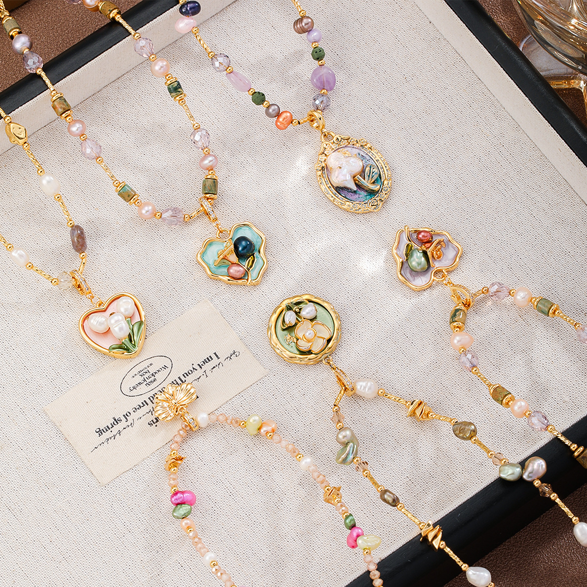 NALA New Chinese Style Accessories Freshwater Pearl Necklace Accessories Women Natural Stone Necklace Niche Clavicle Chain