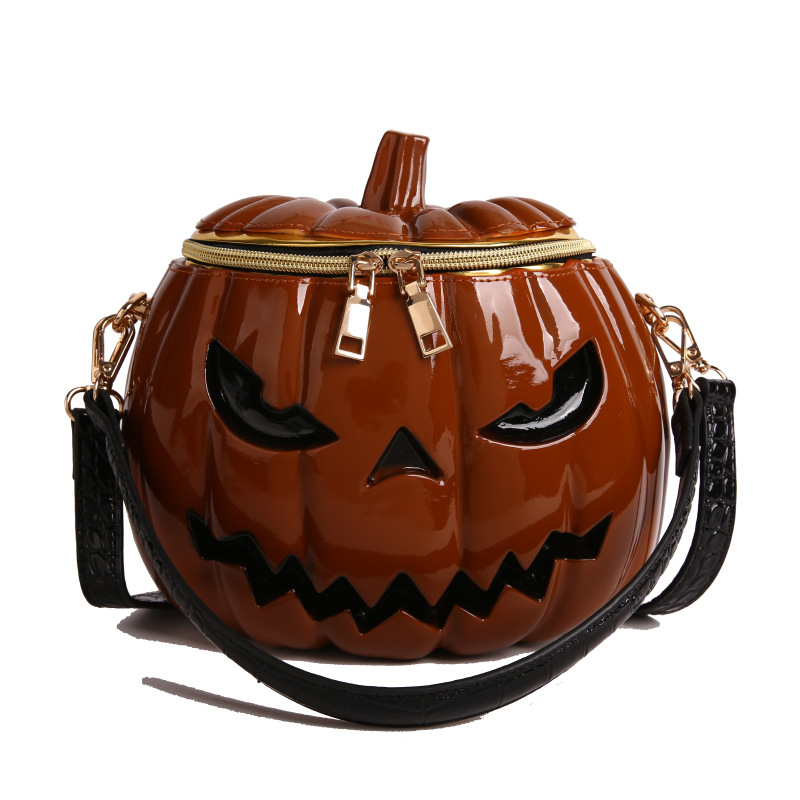New Simulation Pumpkin Bag for Women Niche High Texture Halloween Handheld Shoulder Crossbody Bag