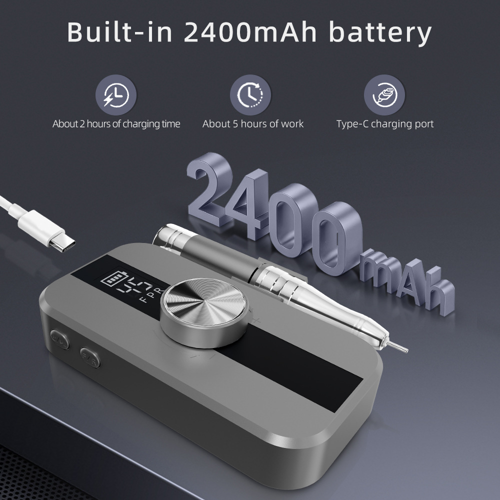 Nail Drill and Manicure Machine, 45000 RPM Professional Electric Nail File for Removing Dead Skin