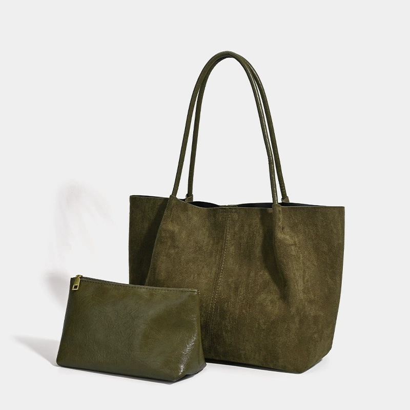 Autumn Winter Large Capacity Suede 2026 New Casual Commute Single Shoulder Handheld Mother-Child Tote Bag
