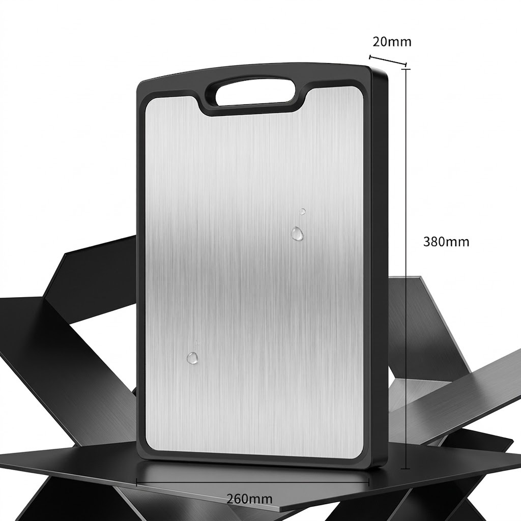 Household solid wood hanging ebony double-sided cutting board large thickened antibacterial kitchen anti-slip pure titanium cutting board