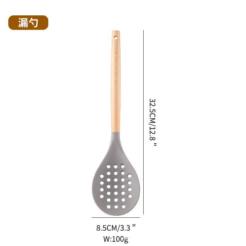 Silicone Kitchen Utensils Food Grade Silicone Spatula Soup Spoon Cooking Spatula Non-Stick Pan Kitchen Home Kitchen Utensils Complete