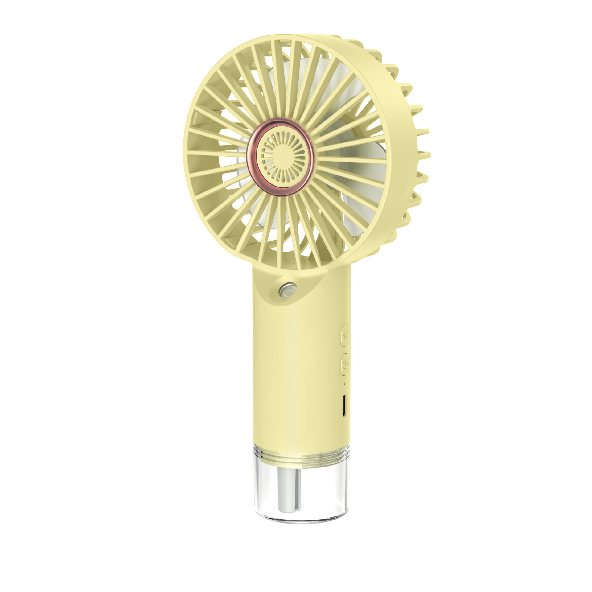 Handheld spray fan portable humidification cooling handheld small fan USB charging silent desktop fan