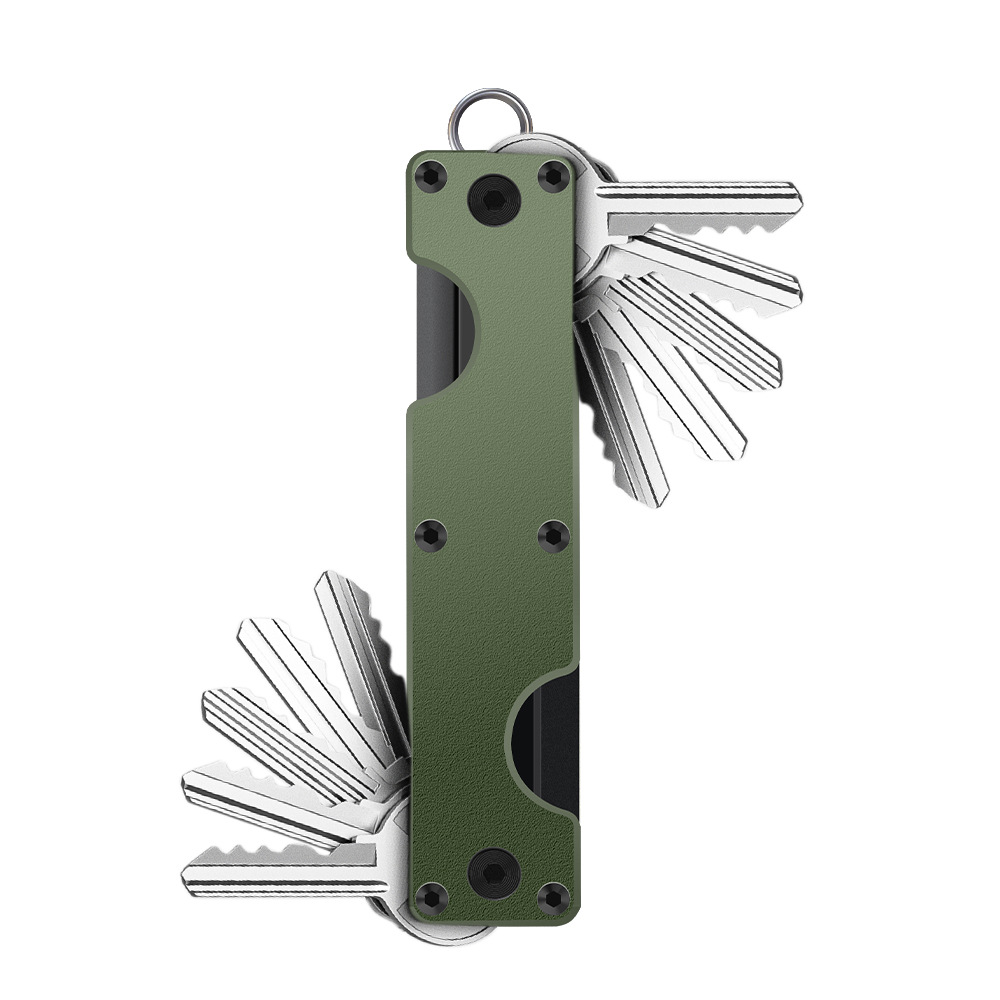 2025 New Double-Head Metal Keychain Aluminum Alloy Key Clip Multi-Key Organizer Holds 2-6 Keys