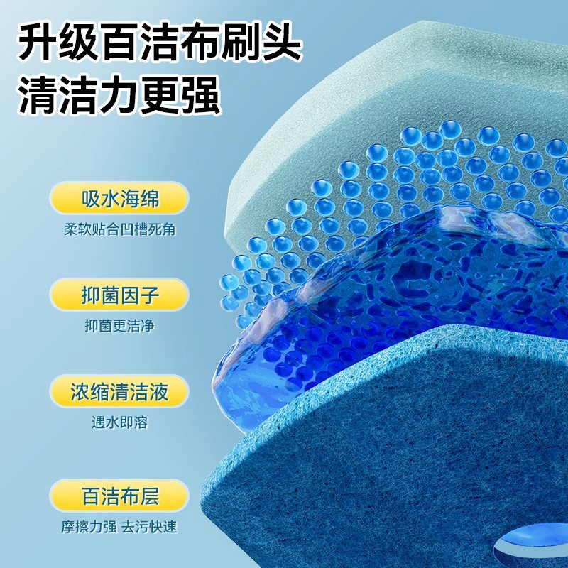 Benshang Disposable Toilet Brush Home No Dead Angle 2025 New Toilet Brush Head Wall-Mounted Cleaning